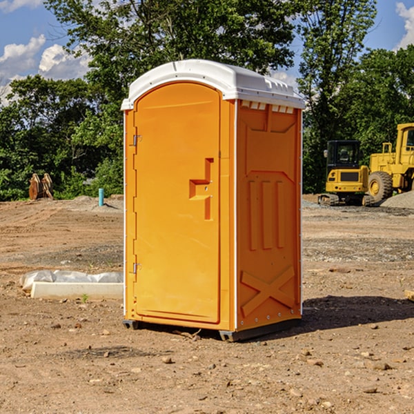 can i customize the exterior of the portable restrooms with my event logo or branding in Amherst